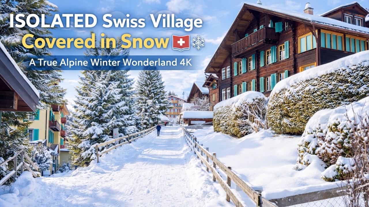 “ISOLATED Swiss Village Covered in Snow 🇨🇭❄️ A True Alpine Winter Wonderland 4K”