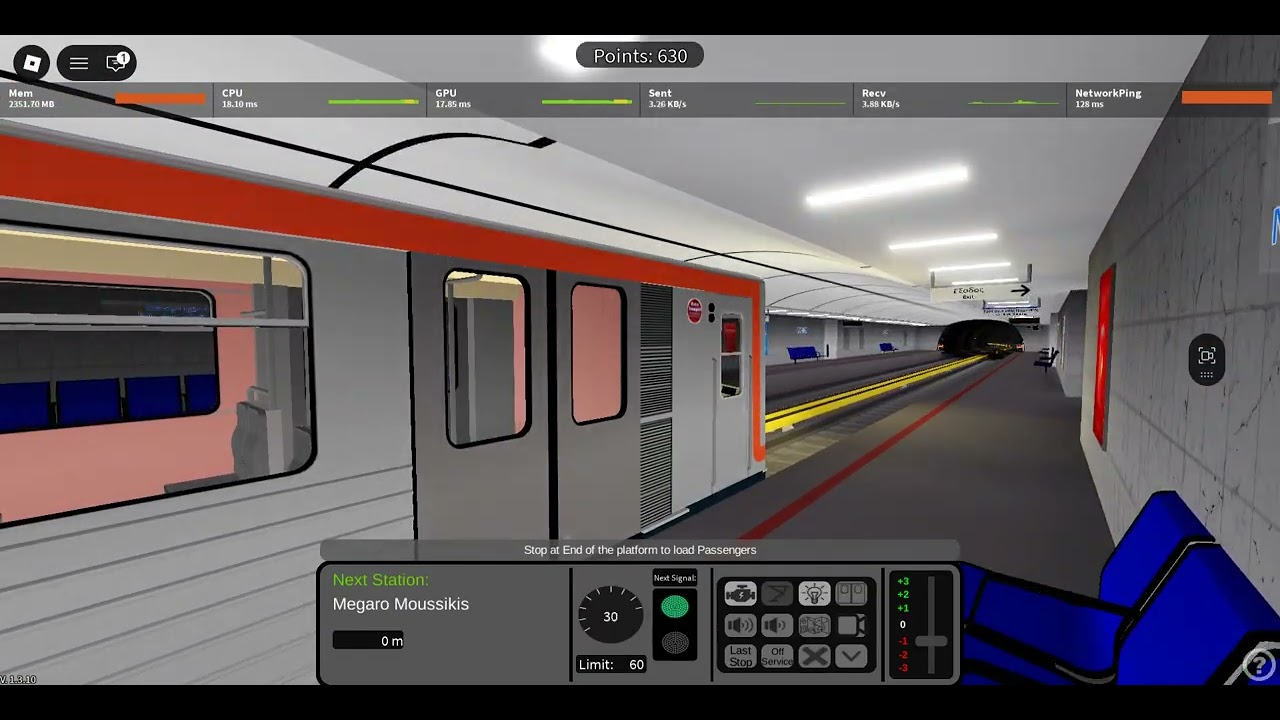 Playing Roblox Metro Transport Line 2-3 Driver Mode Day 9 #gamerroblox2743 #robloxgamer749 #roblox