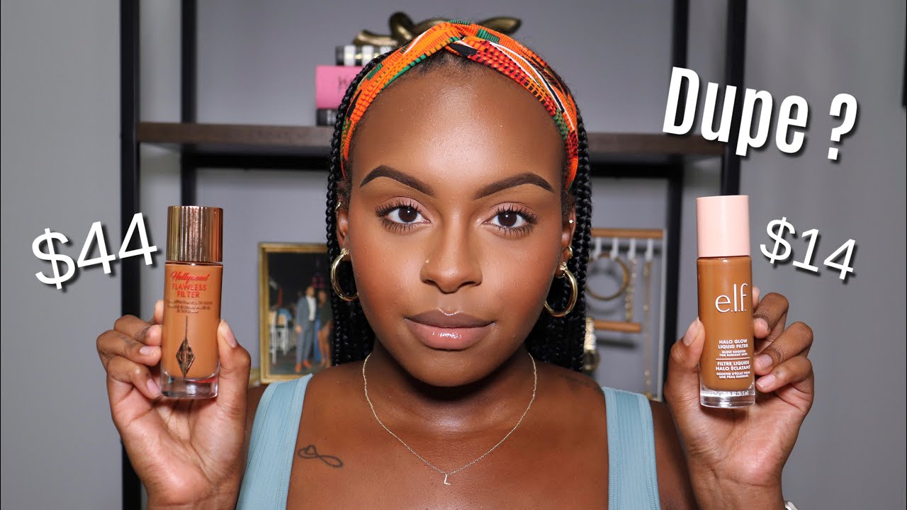 ELF Halo Glow Liquid Filter VS Charlotte Tilbury Hollywood Flawless Filter | Lawreen Wanjohi