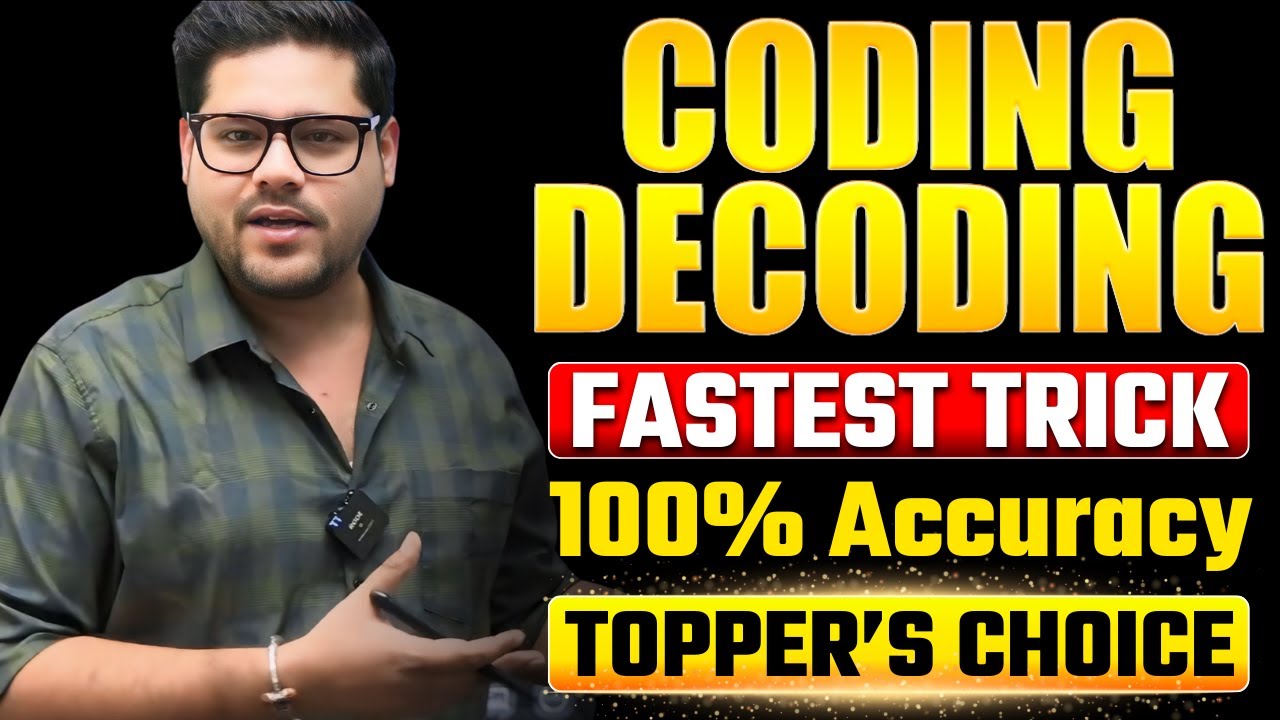 🔥 Fastest Trick To Solve Coding Deccoding With 100% Accuracy | SBI PO & Clerk 2024-25 | Ankush Lamba