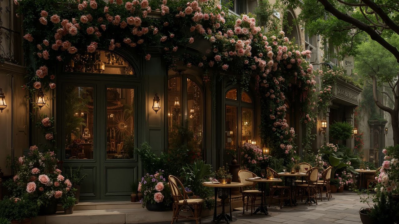 Peaceful Spring Jazz at a Café ☕ Soft Morning Jazz with Forest Ambience for Focus & Relaxation