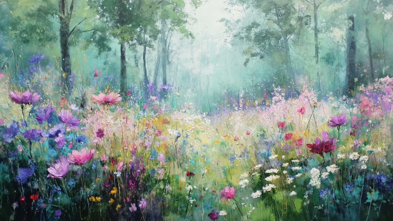 No Sound TV Screensaver | Wildflower TV Art | Frame TV Screensaver 4K | Turn any TV Into a Frame TV