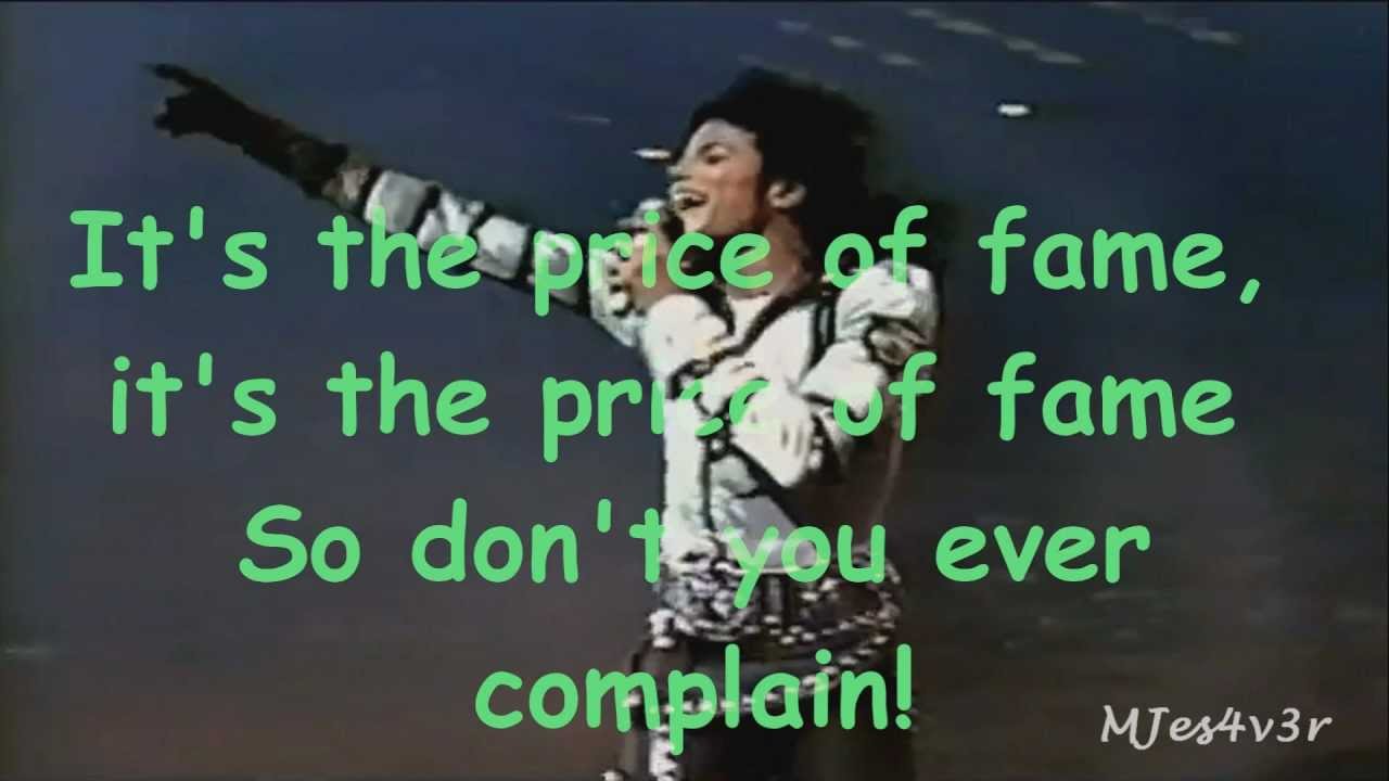 Michael Jackson - Price Of Fame (lyrics) 1080p