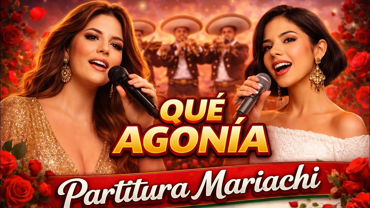 QUE AGONÍA | Partitura Mariachi #Yuridia #AngelaAguilar