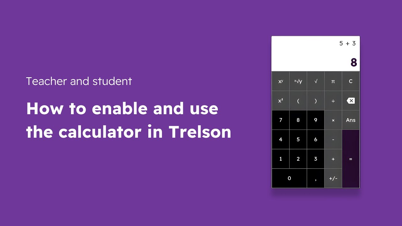 How to enable and use the calculator in Trelson