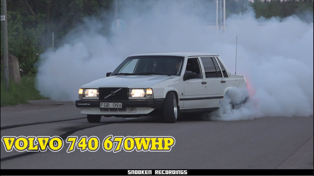 VOLVO 740 B230 16V 670WHP, 820WHN 2,3BAR BURNOUTS