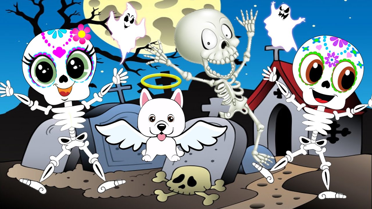 Cuando el Reloj MARCA la UNA !! Las calaveras canción!! Chumbala Cachumbala! Halloween para niños!!