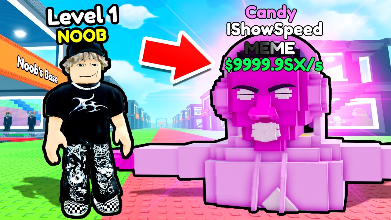 Starting Over as NOOB with ISHOWSPEEDS Brainrot in Be a Brainrot Roblox..