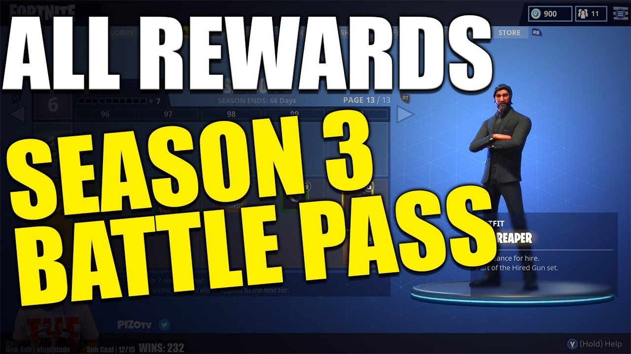 Every Season 3 Battle Pass UNLOCK | Tier 1-100 | Fortnite