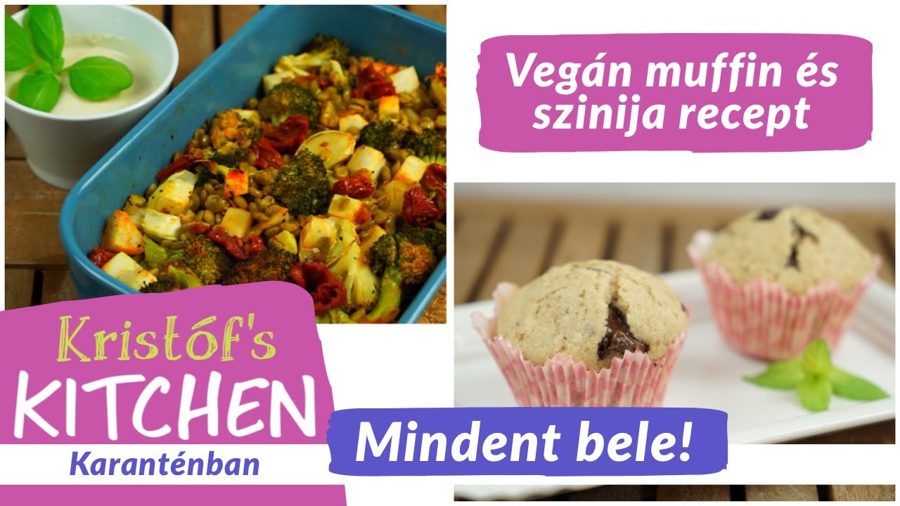 VEG&Aacute;N MUFFIN &Eacute;S SZINIJA - Krist&oacute;f&rsquo;s Kitchen - Karant&eacute;nban