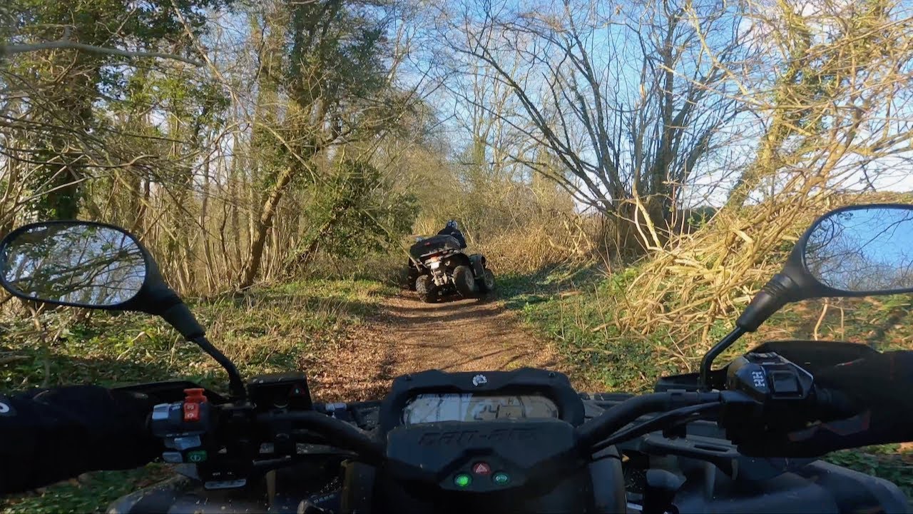 Can Am Outlander 650 MAX XTP - Forest run with 9 ATV
