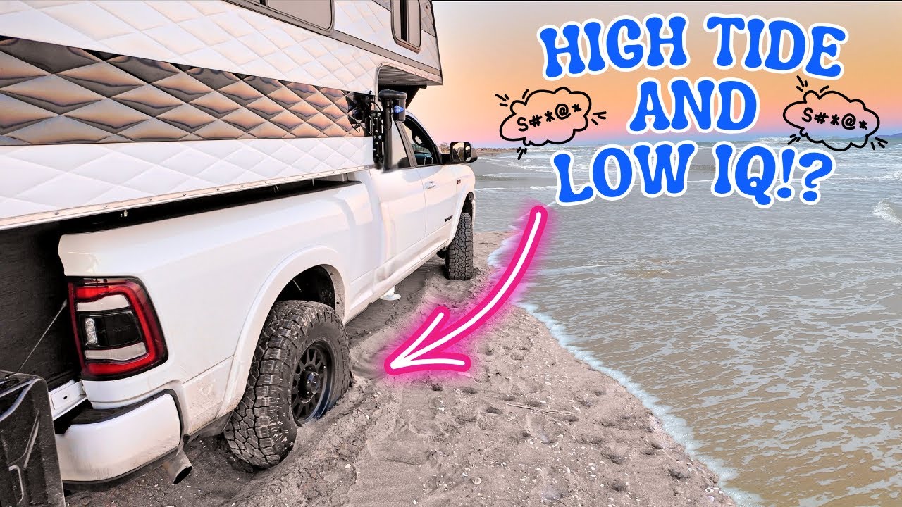 11 000-фунтовый кемпер: застрял в песке на закате 🚚🏜️