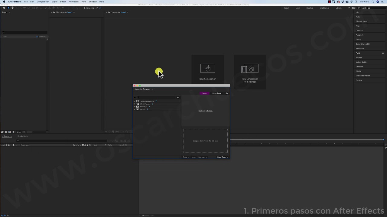 1_Primeros pasos con After Effects