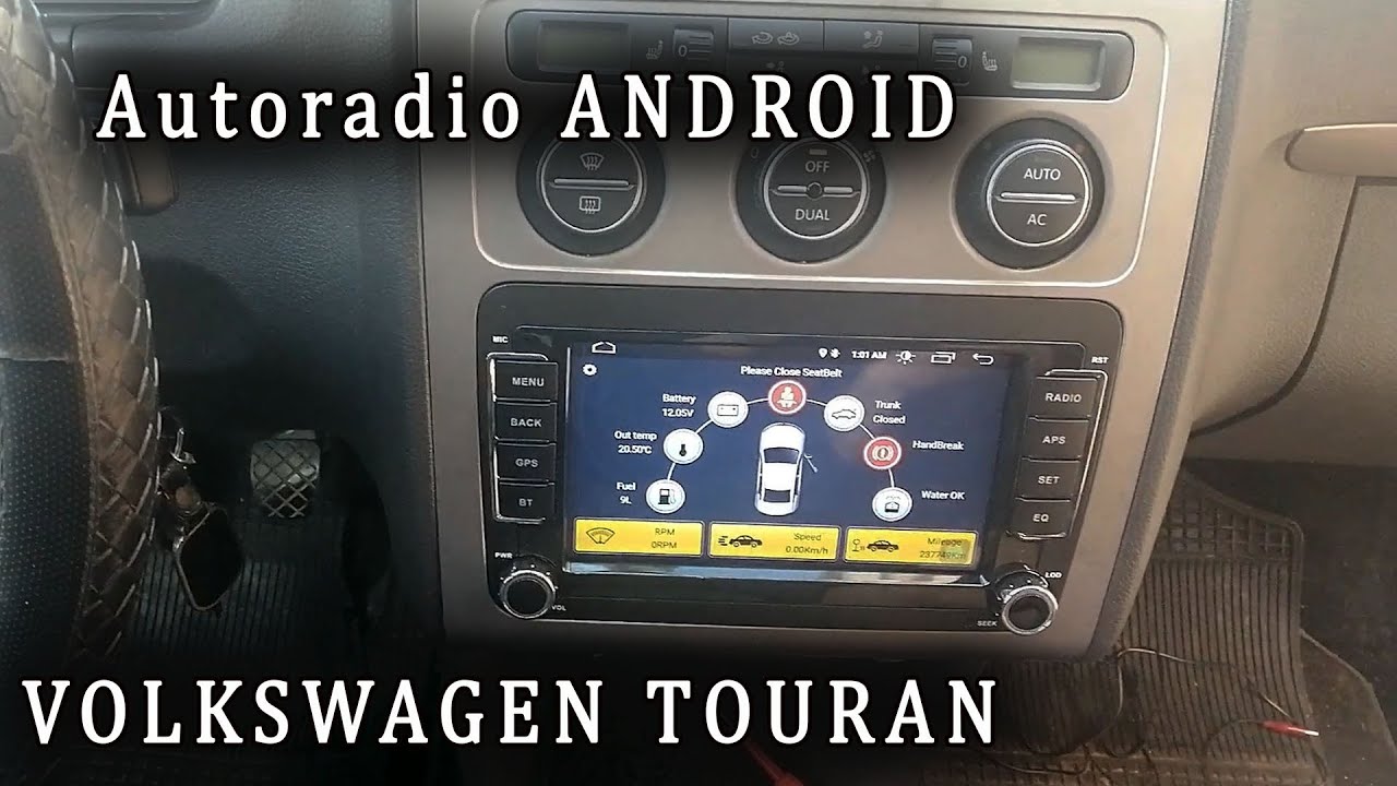 Installation autoradio Android GPS navigation / VOLKSWAGEN TOURAN 2003 2013