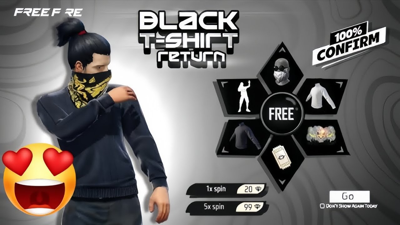 Black & White T-shirt Return Confirm Date 🤯🔥 | free fire new event | ff new upcoming events tomorrow