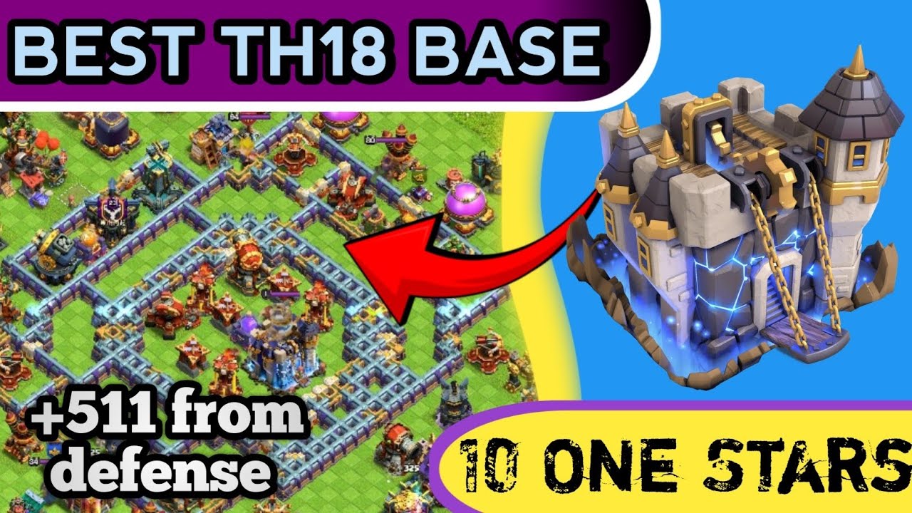 BEST TH18 BASE 🔥 Anti 3 Star | Ranked, CWL & War Base | Clash of Clans TH18