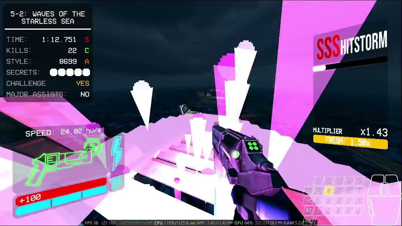 ULTRAKILL speedrun 5-2 Waves of the starless sea P% 2.16.415