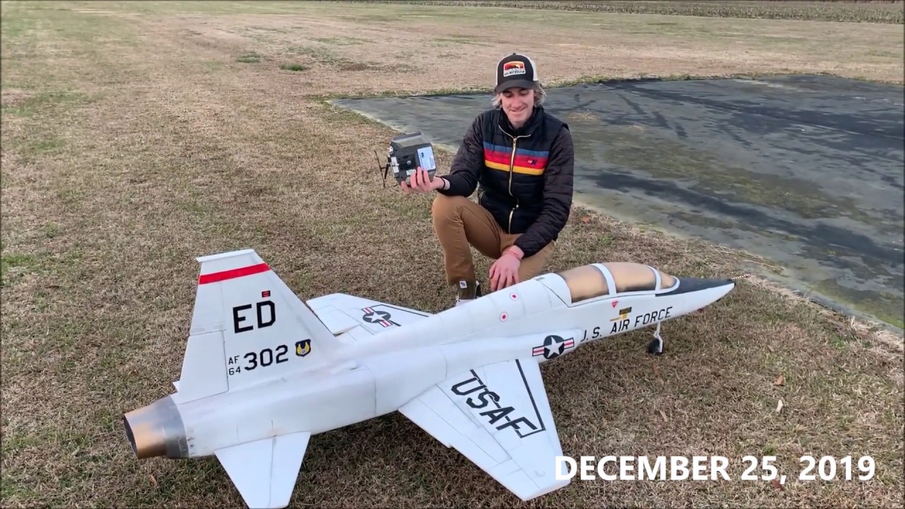 T-38 TALON Giant Scratch Built EDF Maiden Flight