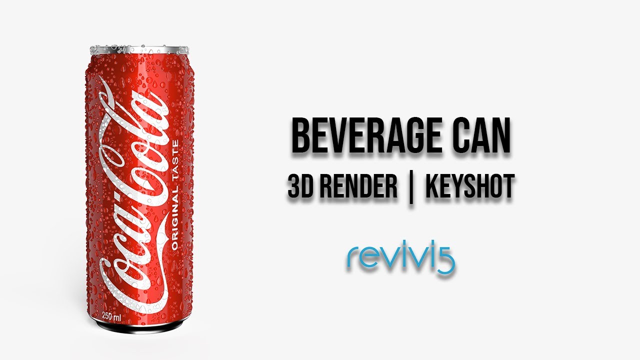 3D Render of Beverage can using Keyshot