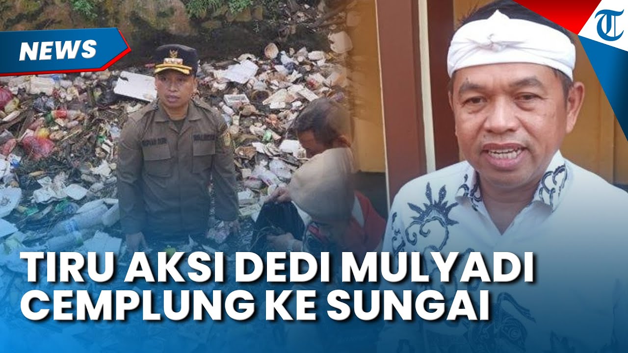 SEPERTI KANG DEDI, Wali Kota Depok Cemplung Sungai Bersihkan Sampah di Kali Depok