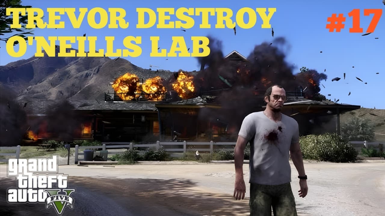 TREVOR DESTROY O'NEILLS BROTHERS FARM AND  LAB  GTA V