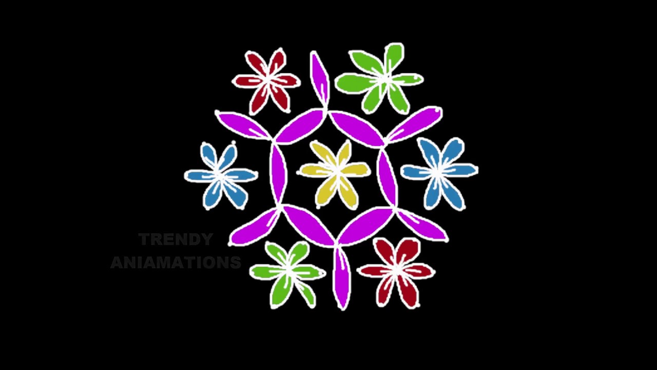 9*5dots Very very easy and simple rangoli design | Rangavalika | latest muggulu | Daily muggulu |