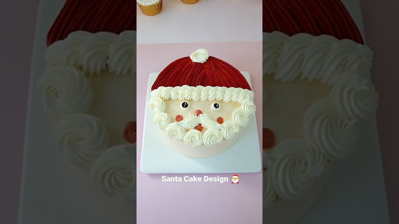 Santa cake design🎅 #shorts #shortvideo #christmas