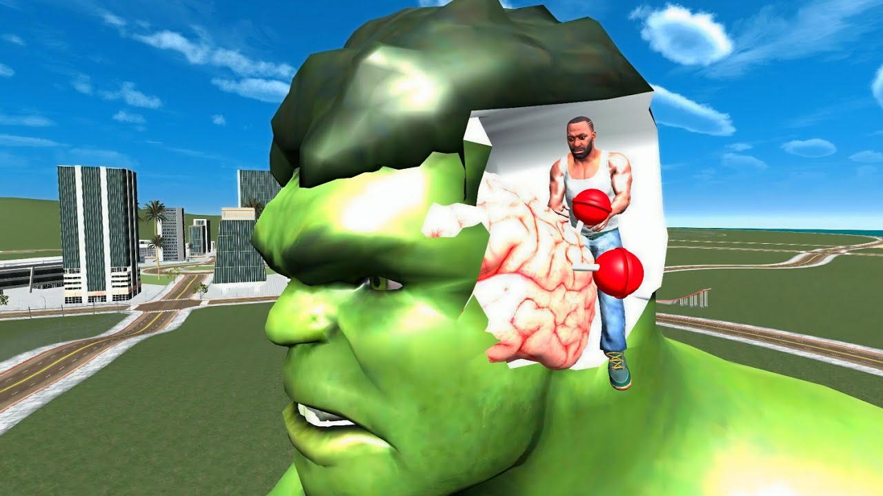 Franklin Enters Inside Hulk Head and Control - Indian bike driving 3d 