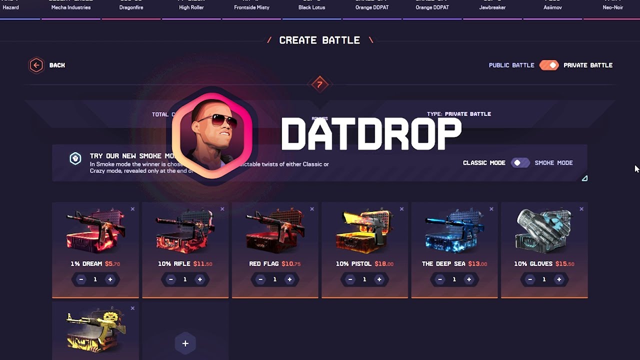 I spent 400$ on Datdrop case battles