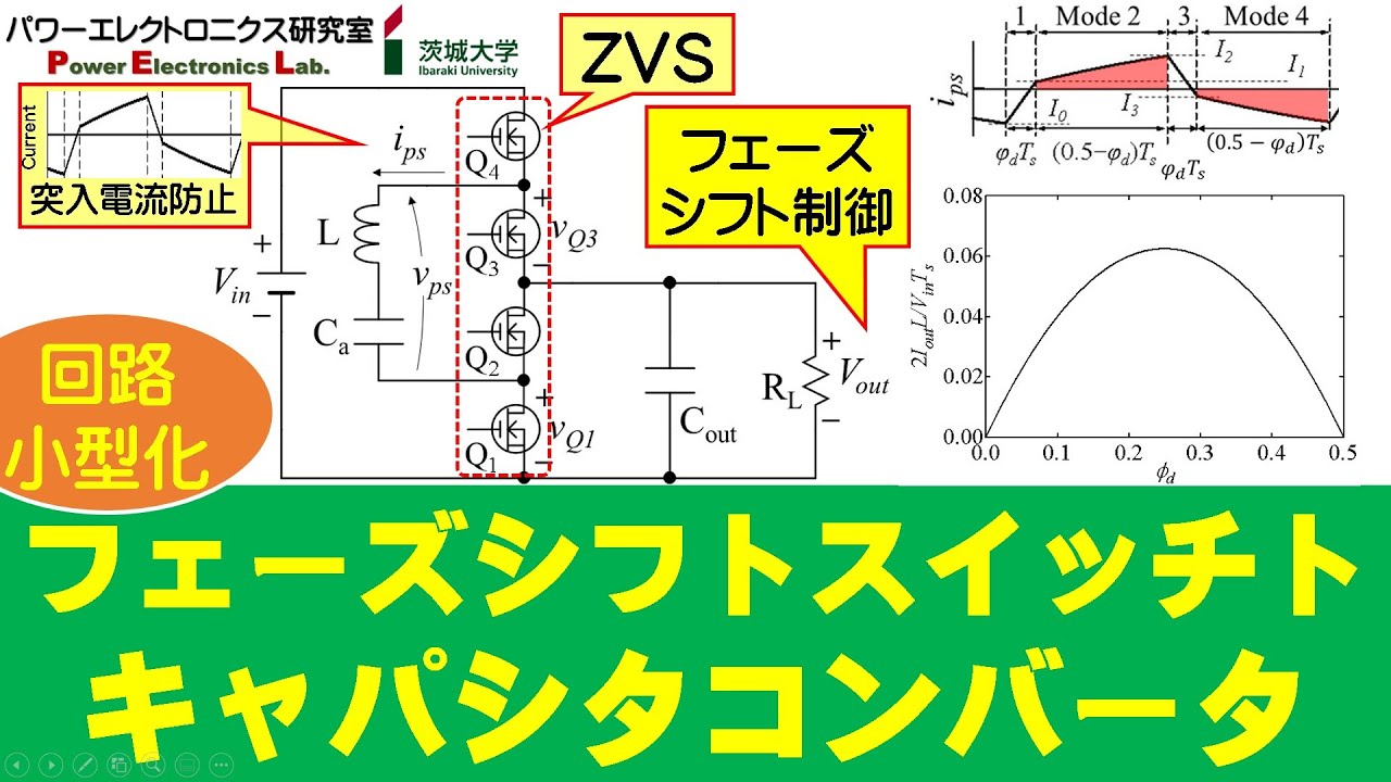 【パワエレ】フェーズシフトスイッチトキャパシタコンバータ　Phase-Shift Switched Capacitor Converter