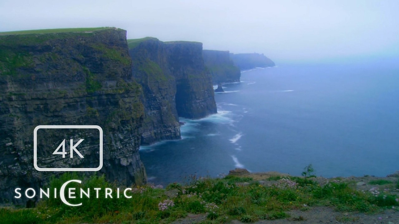 Quiet Classroom Background – Scenic Ireland with Gentle Irish Music for Focus & Reading 🍀 4K
