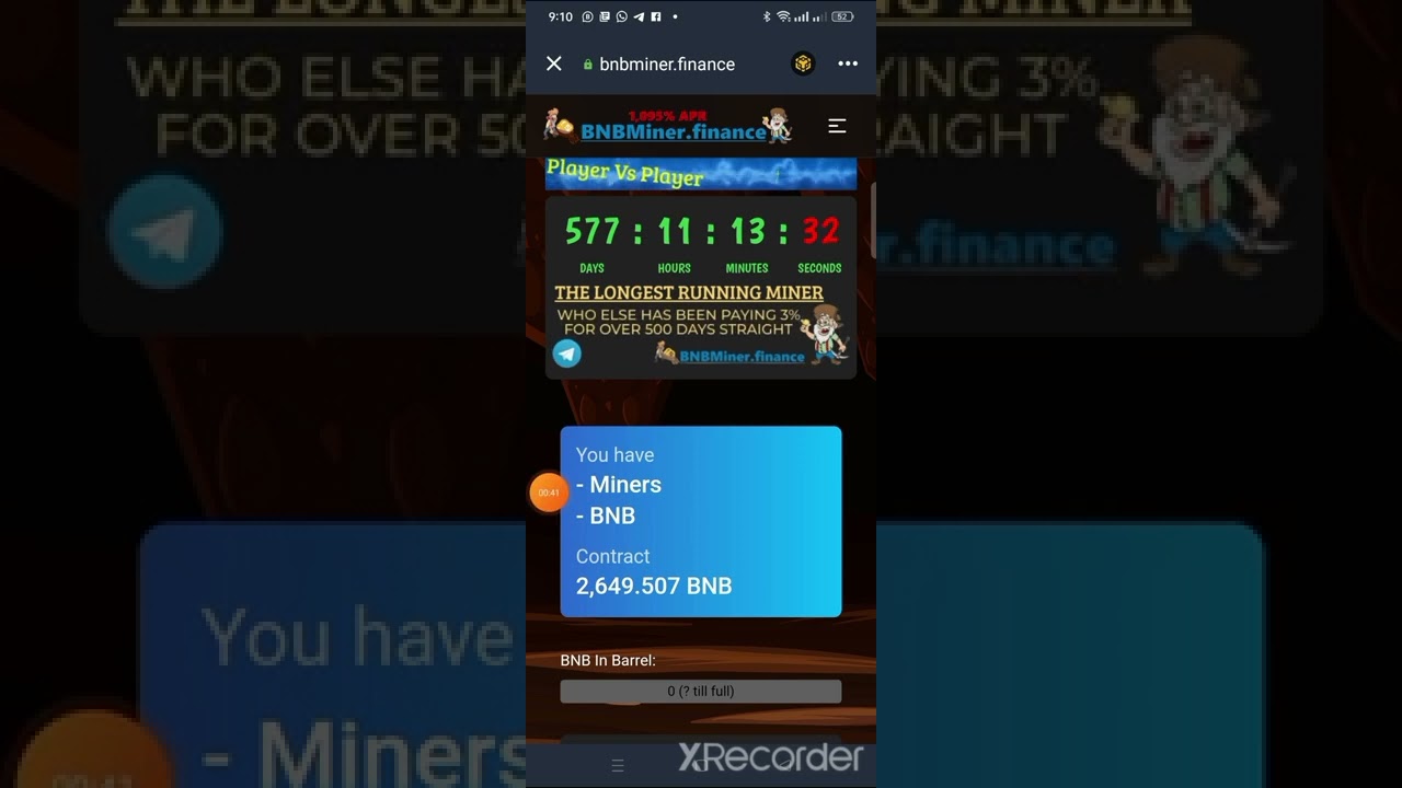 How to make 3% profit daily from BNBMiner finance (the longest BNB smart contract ever)