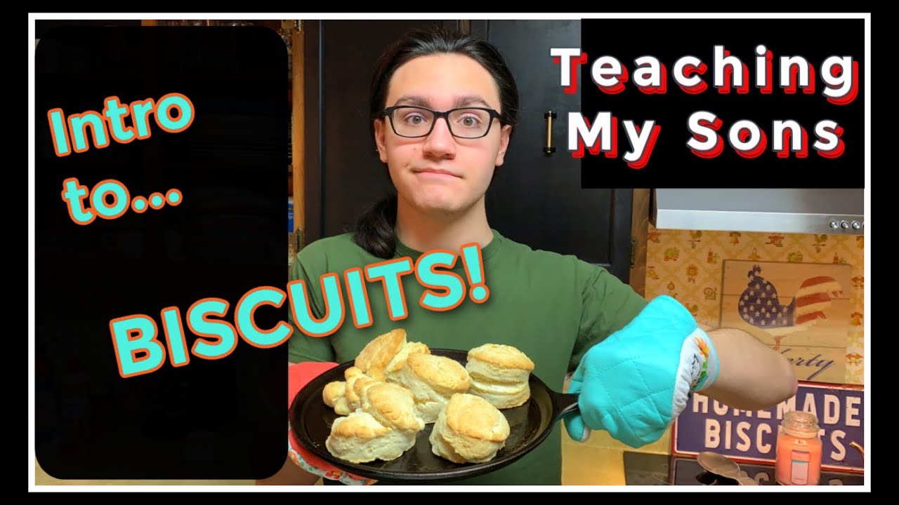Teen NAILS 2 Ingredient Biscuits! Teaching My Sons #3