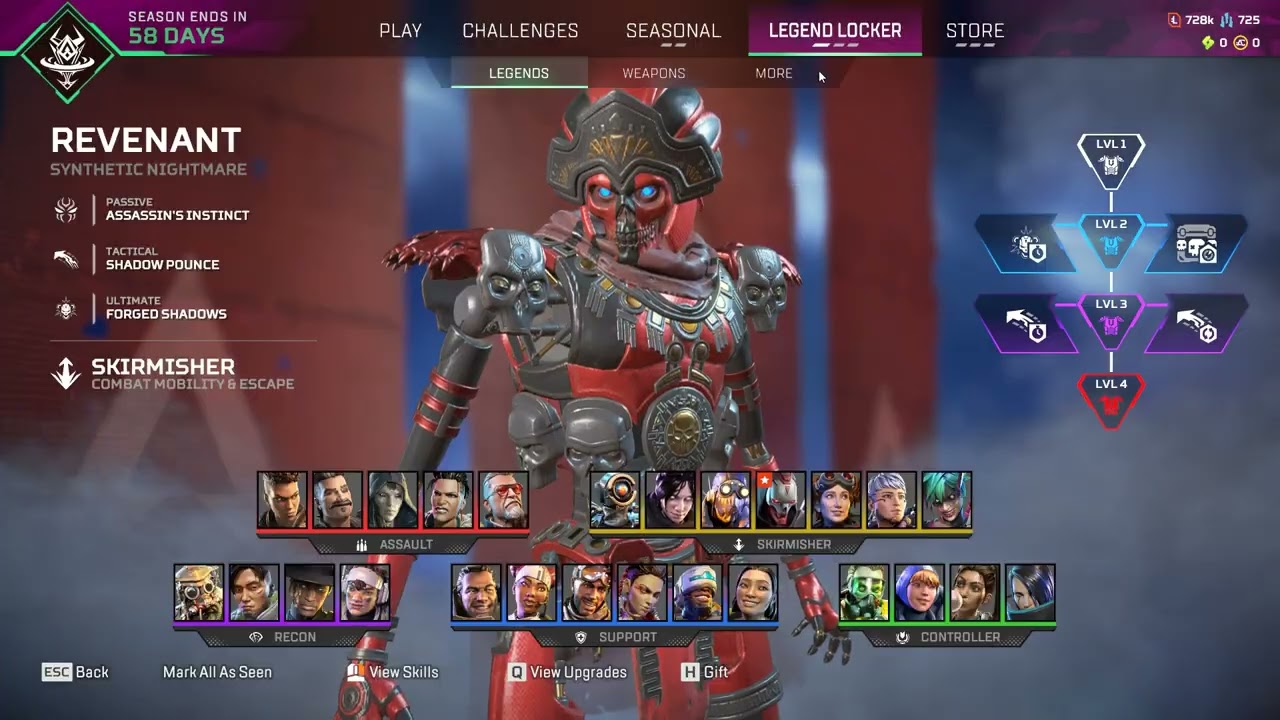3 Mythics Wraith Heirloom Kunai+Gibraltar+Bangalore Heirloom 301 Legs Season 4 to 14 Battle Pass