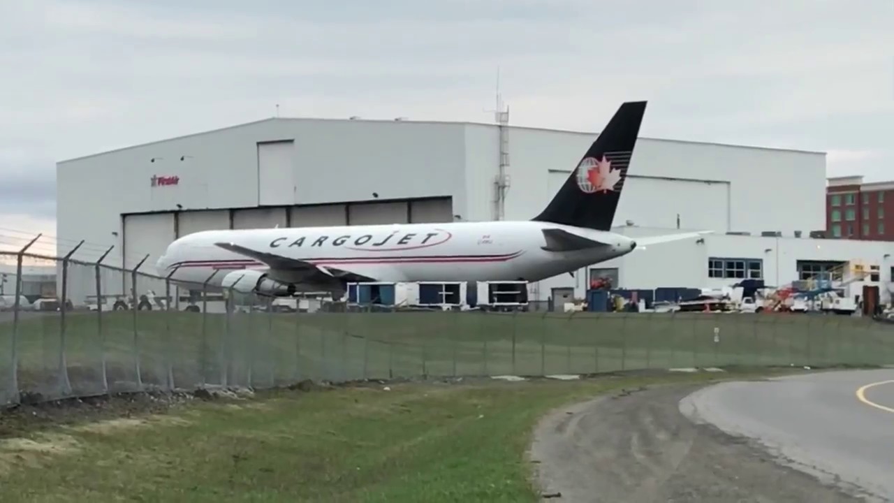 Plane spotting at Ottawa airport saw the 767 arrive