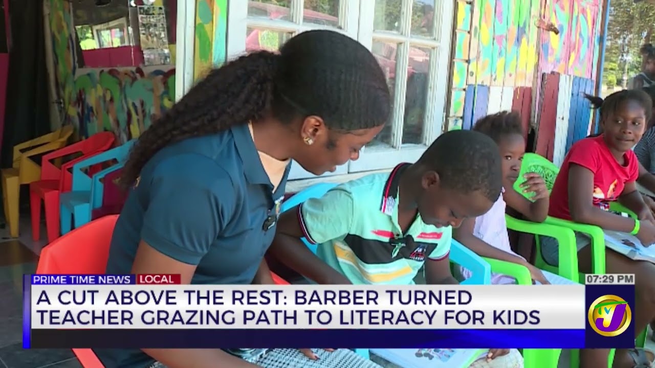 A Cut Above the Rest: Barber Turned Teacher Grazing Path to Literacy for Kids | TVJ News