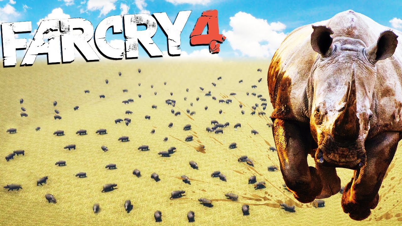 1 HOMBRE VS 100 RINOCERONTES | FAR CRY 4