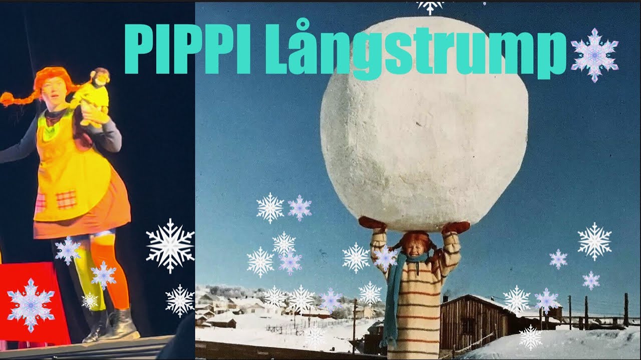 Pippi Långstrump firar jul snön teater 3 av 4 | Pippi Longstocking celebrating Christmas with Snow