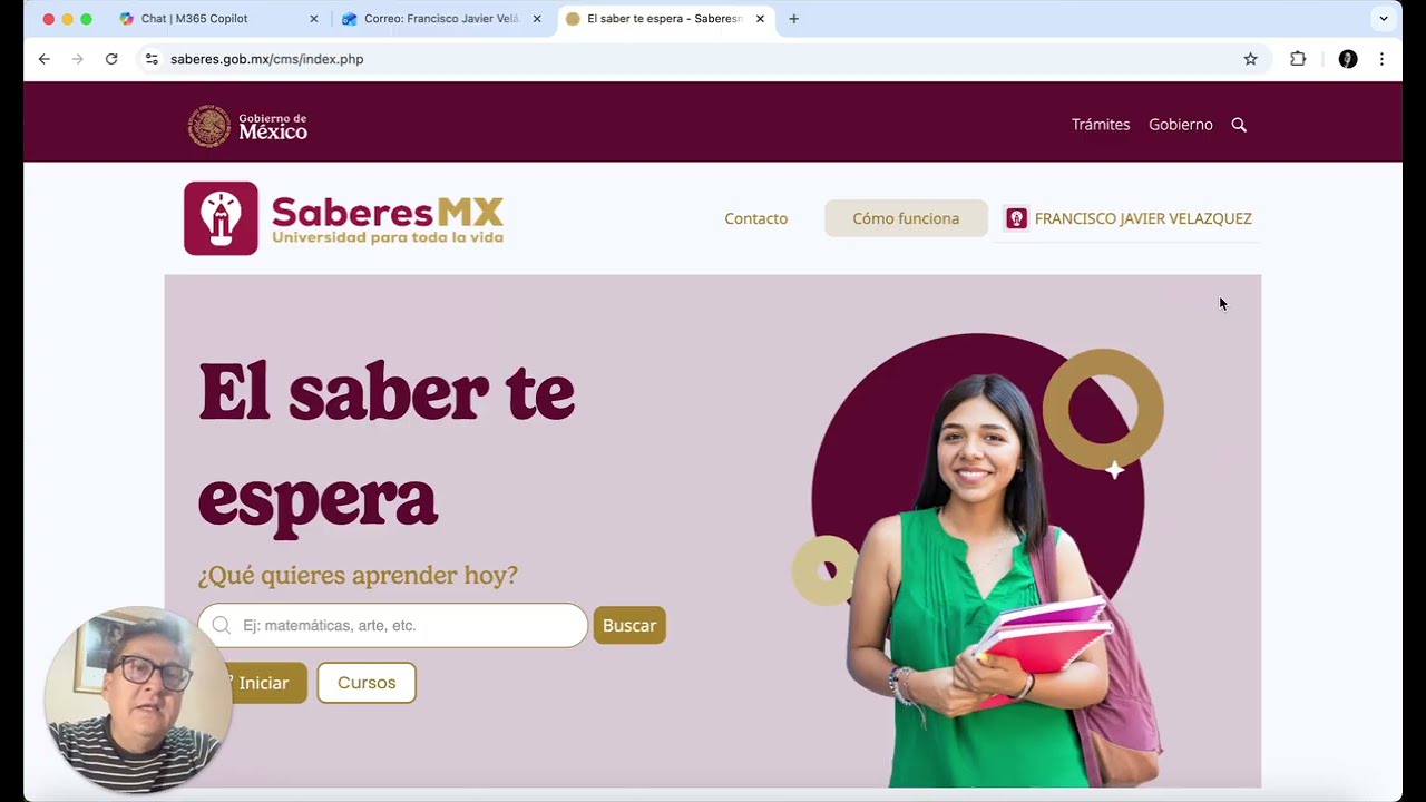 Tutorial para registrarte en la plataforma Saberes MX e inscribirte al curso “SanaMente LibreMente”.