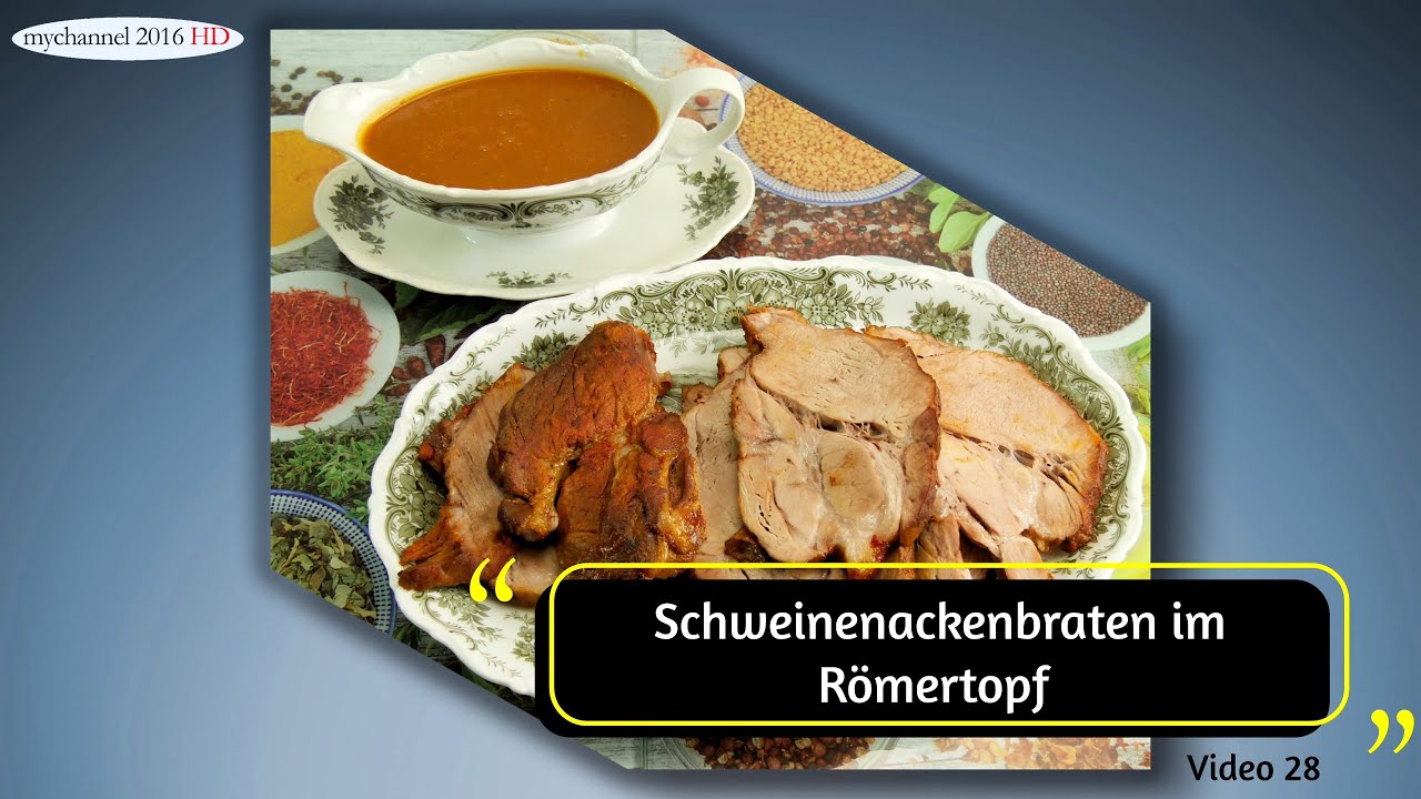 Schweinenackenbraten aus dem Römertopf