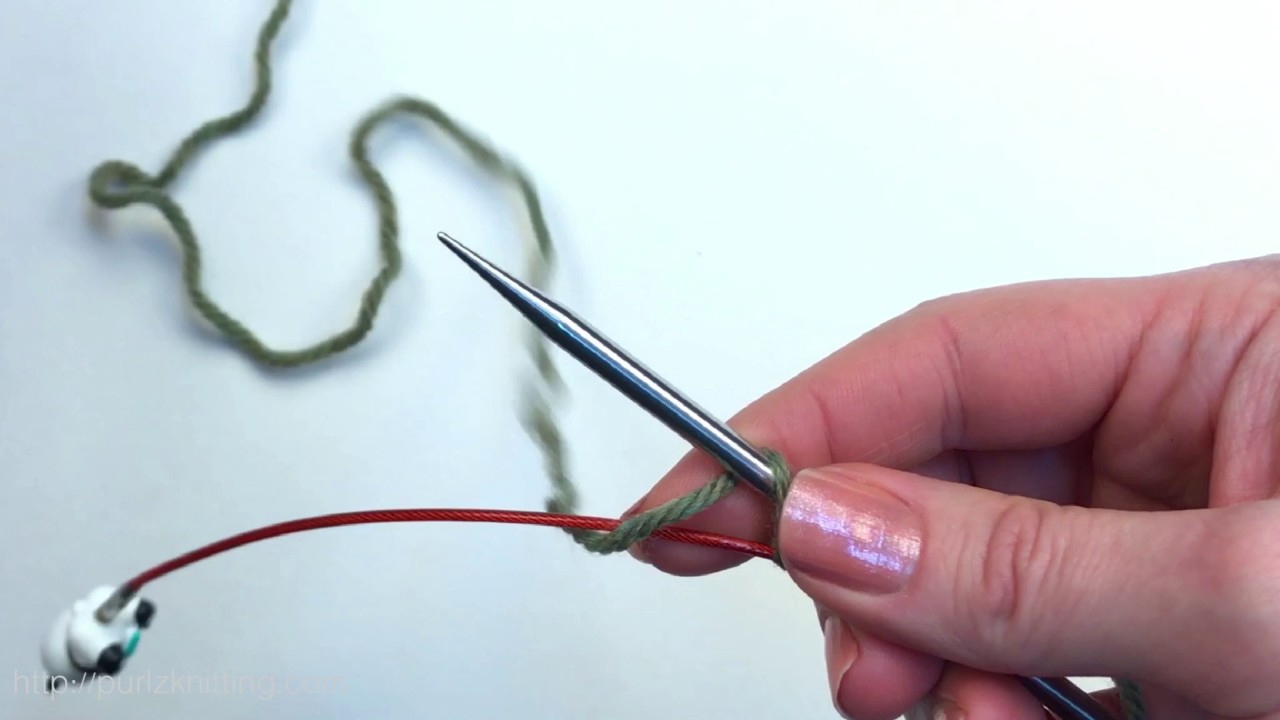 provisional cast-on using a cable to hold 