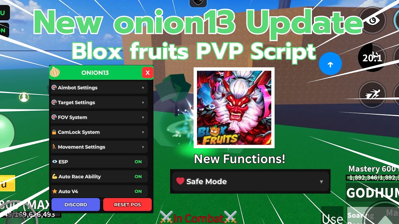 New Update onion13 get new script! Blox fruits pvp script keyless