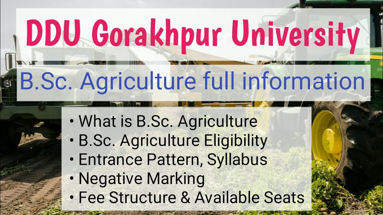 DDU Gorakhpur University B.Sc. Agriculture Course full information by @AmitVermaJi  ​| Hindi​