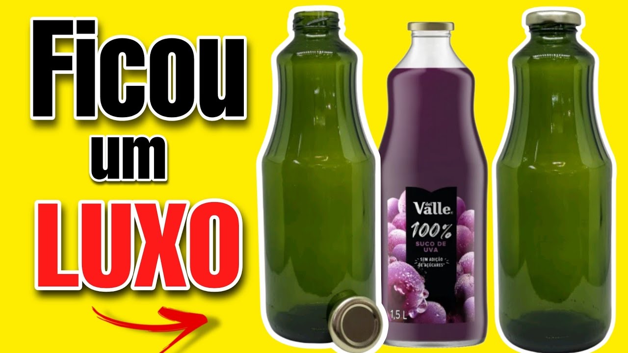 ARTESANATO PARA VENDER || GARRAFA DE VIDRO/ Garrafas de suco de UVA ||