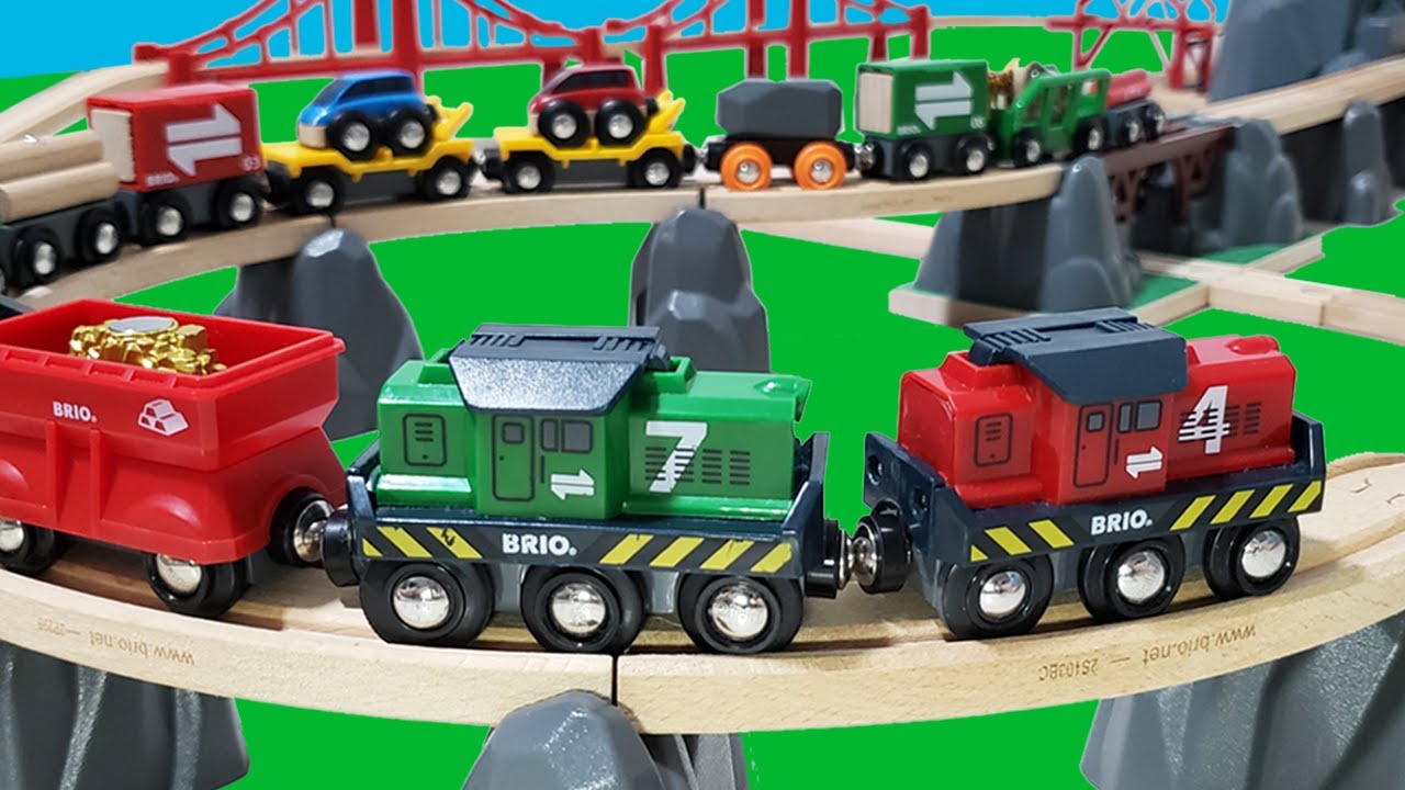 ALL Brio Wooden Railway Mountain Tunnels And Longest Cargo Wooden Train Ever!