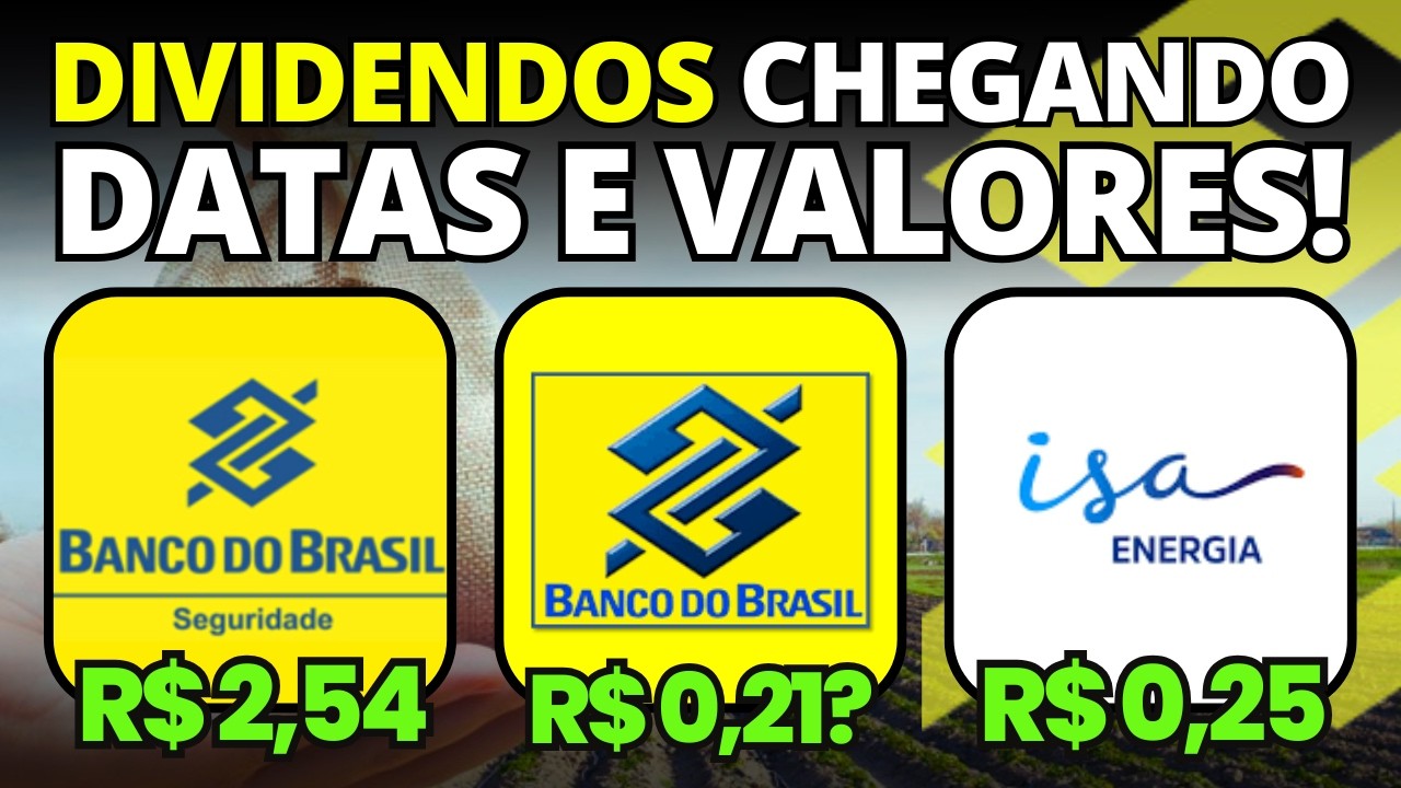 🚨MEGA DIVIDENDOS | BBAS3, BBSE3, KLBN4 e VALE3 | ATENÇÃO NAS DATAS E VALORES DO DIVIDENDO PROJETIVO