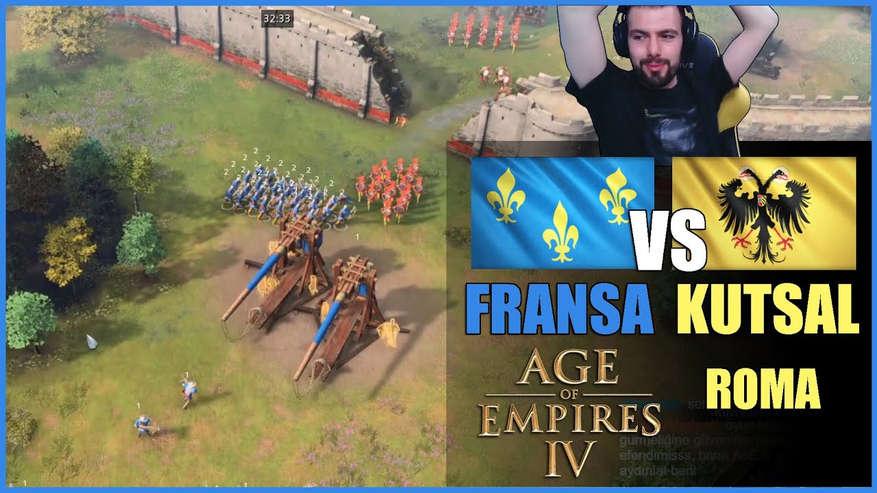 SURLA KAPAMA DENEDİ  YIKIP GEÇTİK - Fransız vs Kutsal Roma Tuna Nehri Zafer | Age of Empires IV