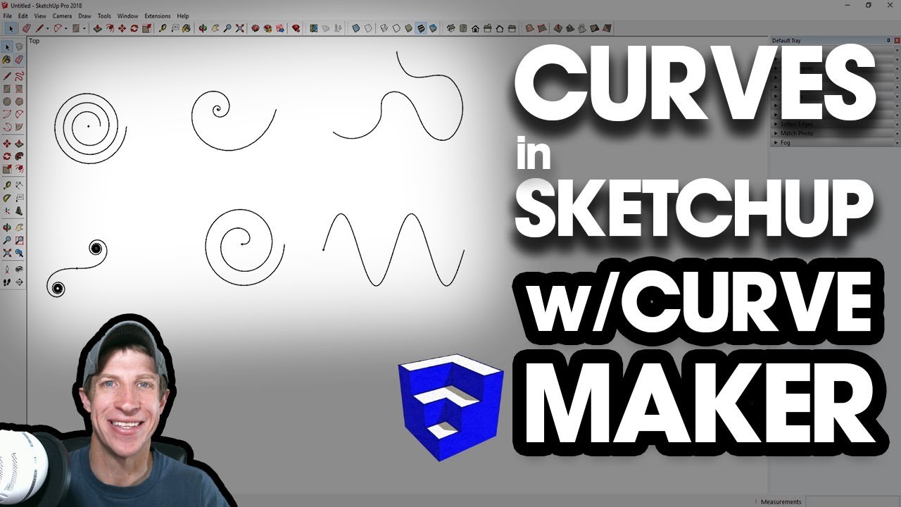 СОЗДАНИЕ КРИВЫХ В SKETCHUP с помощью Curve Maker