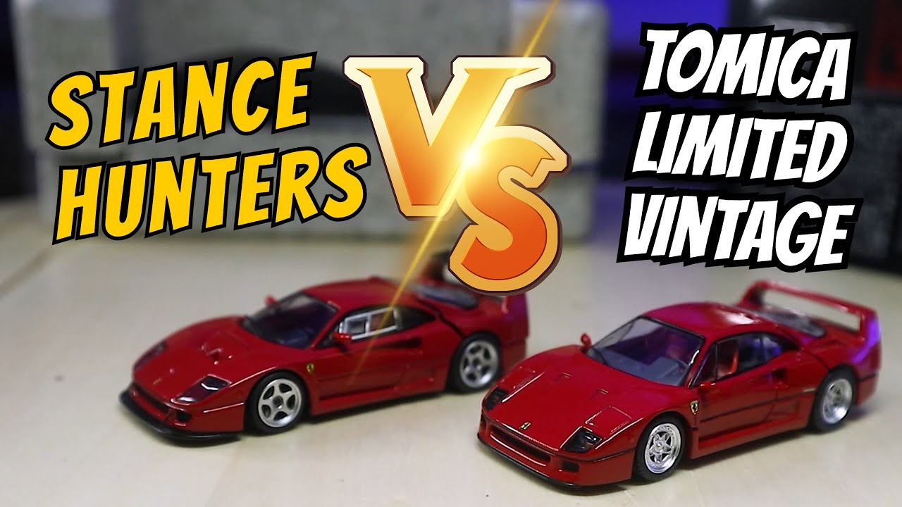KITA LIHAT KUALITAS DETAILNYA DIECAST MOBIL INI, TOMICA LIMITED VINTAGE VS STANCE HUNTERS F40