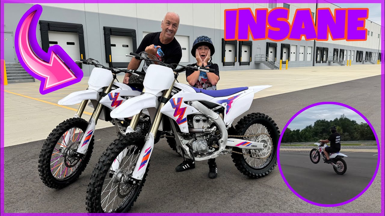 Учу дедушку ездить на заднем колесе мотоцикла 450 Dirtbike